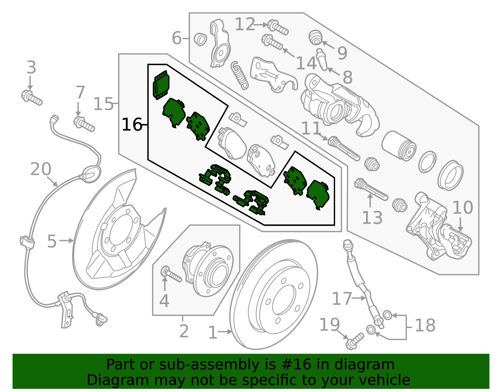 GHY9-26-49ZB - Disc Brake Anti-Rattle Clip Set - 2014-2017 Mazda 6