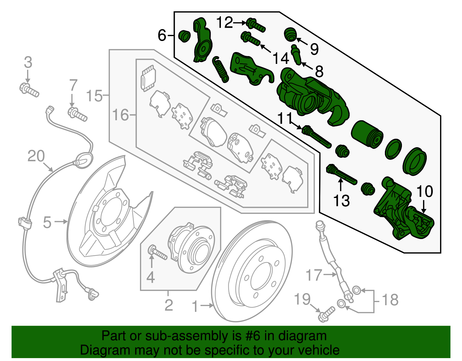 GHY9-26-98ZD - Caliper Assembly - 2014-2017 Mazda 6 | Mazda Swag