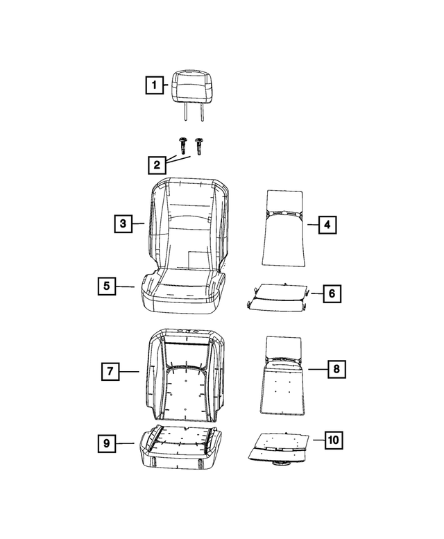 7JE031XTAA - Interior Trim: Front Headrest for Mopar Image