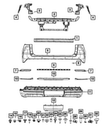 68402963AA - Frame, Bumper and Fascia: Bumper Reinforcement for Jeep: Grand Cherokee Image