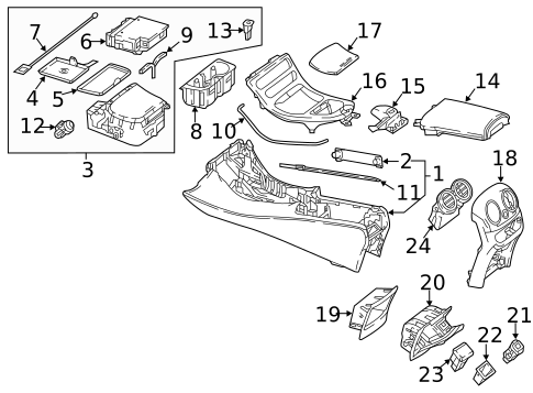 Console for 2019 Mercedes-Benz Sprinter 4500 #0
