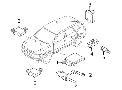 Tire Pressure Monitor Components for 2012 Volkswagen Touareg #0