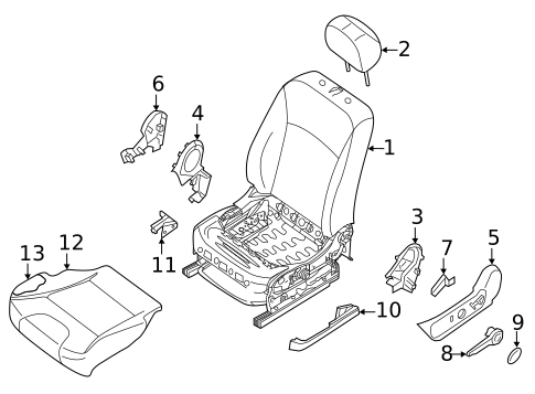 Driver Seat Components for 2019 Nissan Sentra #0