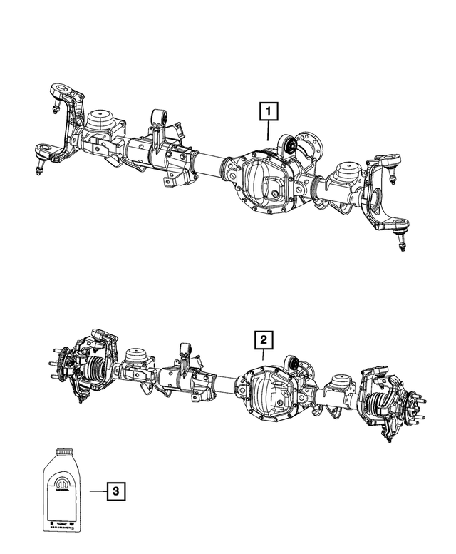 68585719AA - : Service Front Axle for Mopar Image
