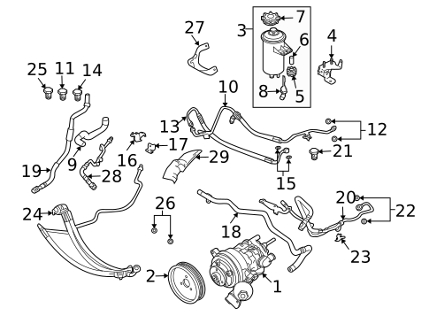 Pump & Hoses for 2009 BMW 650i #0