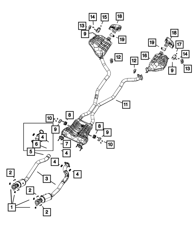 68436614AC - Exhaust: Exhaust Pipe And Converter, Right for Mopar Image image