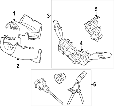 Shroud, Switches & Levers for 2025 Kia Sorento #0