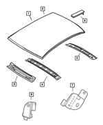 4888850AC - : Roof Support, Right for Mopar Image