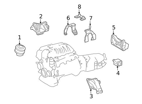 Engine & Trans Mounting for 2006 Mercedes-Benz CL 600 #0