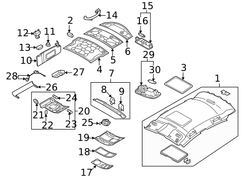 Interior Lamps for 2007 Audi A6 Quattro #0