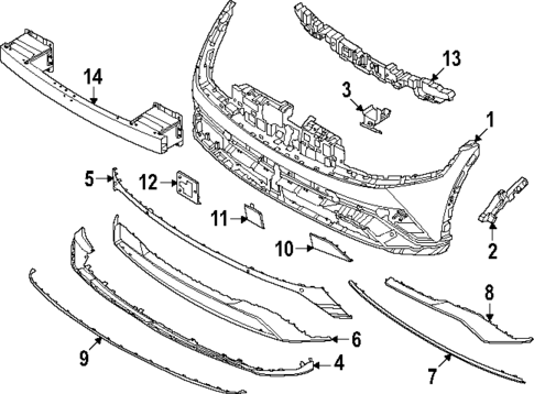 Bumper & Components - Front for 2025 Hyundai Ioniq 5 #0