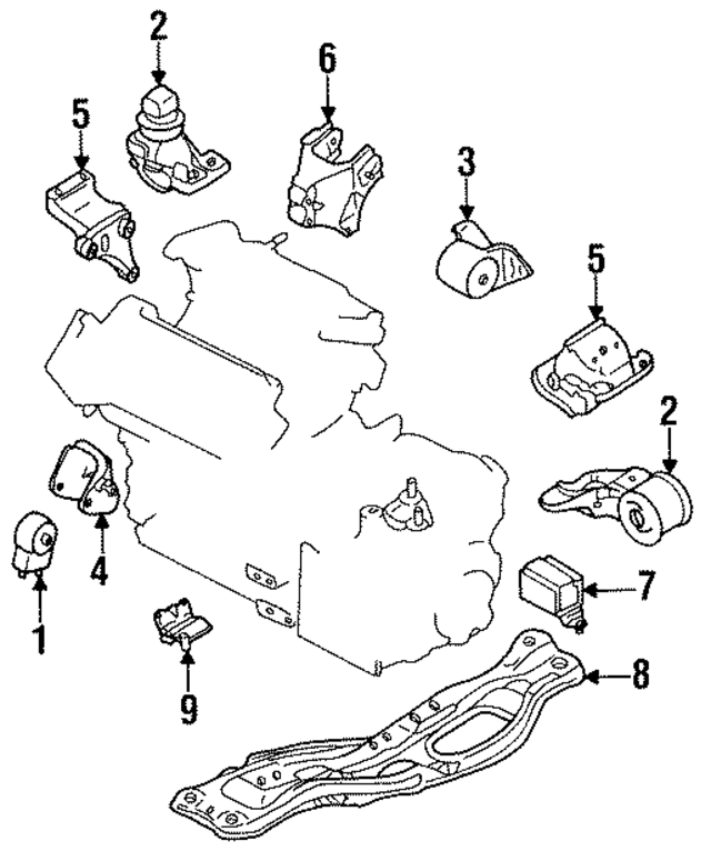 GA2C39050 - : Motor Mount for Mazda Image