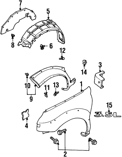 Exterior Trim - Fender for 1999 Isuzu VehiCROSS #0