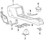 MB385075 - Body: Console for Mitsubishi: Cordia, Tredia Image