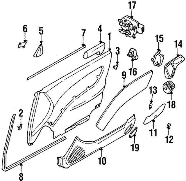 94269AC000 - : Door Trim Panel Clip for Subaru Image