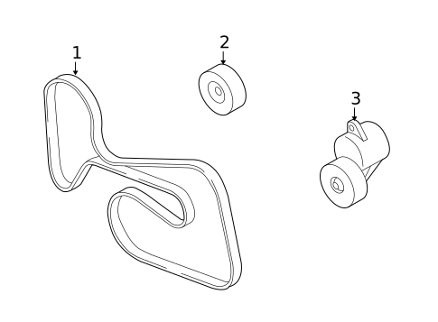 Accessory Drive Belt System Components for 2010 Suzuki Grand Vitara #0
