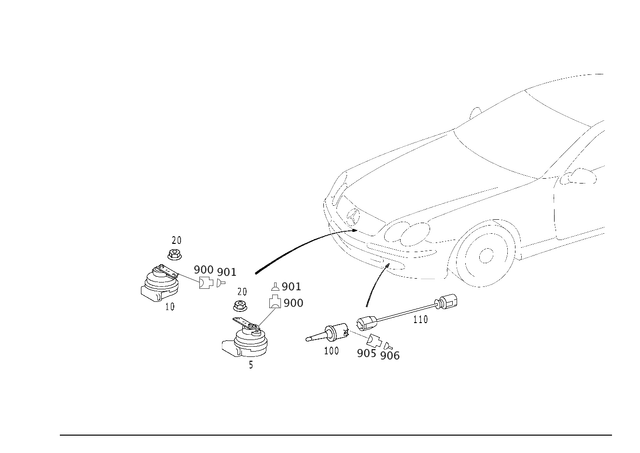65421220 - Electrical Equipment and Instruments: Horn for Mercedes-Benz: 180C, C220, C230, C240, C280, C32 AMG, C320, C350, C43 AMG, C55 AMG, CL500, CL55 AMG, G55 AMG, G550, GL320, GL550, ML320, ML350, ML450, ML500, ML55 AMG, ML550, ML63 AMG, S430, S55 AMG, SL500, SL55 AMG, SL550, SL600, SL63 AMG, SL65 AMG Image image
