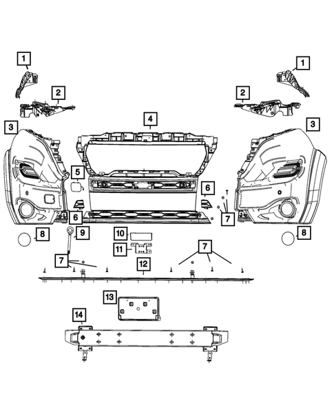 Front Bumper and Fascia for 2023 Ram ProMaster 2500 #0