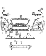 7KR03JXWAB - Frame, Bumper and Fascia: Front Bumper Fascia for Ram: ProMaster 1500, ProMaster 2500, ProMaster 3500, ProMaster EV Image