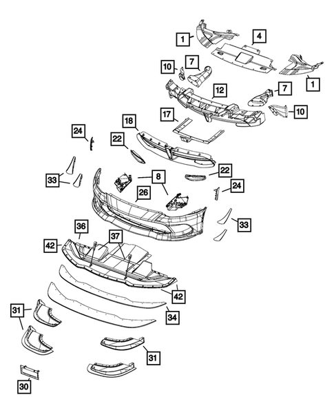 Front Bumper and Fascia for 2016 Dodge Viper #0
