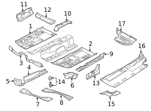 Floor & Rails for 2015 Volkswagen CC #0