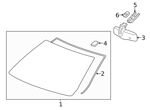 Glass - Windshield for 2007 Chevrolet Uplander #8
