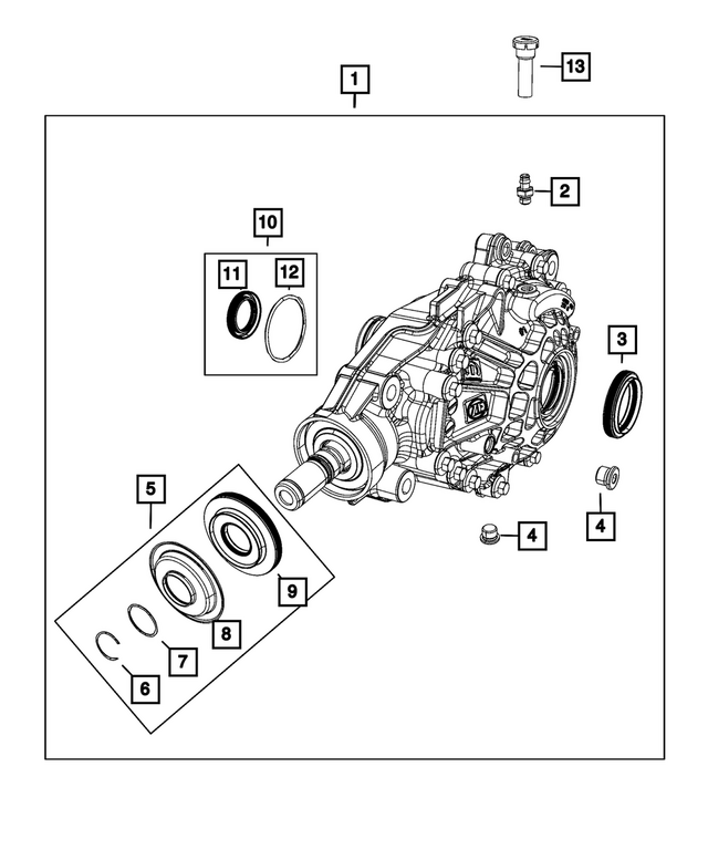 68629084AC - Differential and Drive Line: Front Complete Axle Assembly for Mopar Image