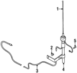 MB628625 - Electrical: Antenna Mast for Chrysler: Sebring | Dodge: Avenger, Colt, Ram 50 Image