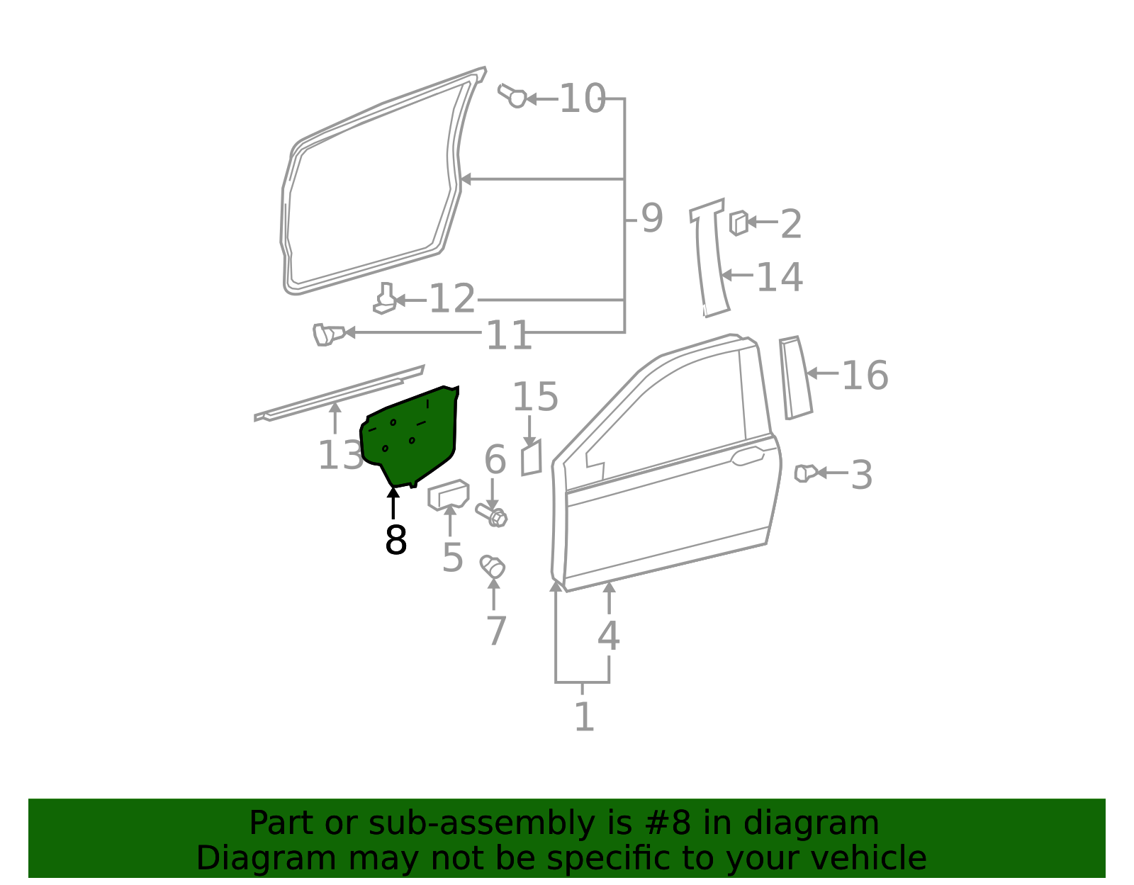67831-52310 - High-Quality Door Water Deflector for AutoNation Parts