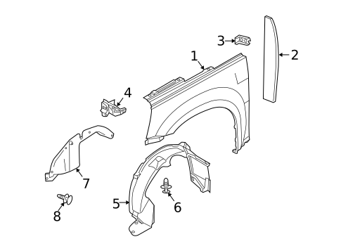 Fender & Components for 2006 Pontiac Torrent #0