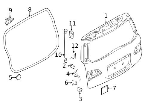 Rear Right Side Window Glass Hinge For Nissan Armada & Infiniti QX56 – 2004-2015 – OEM 90320-7S000