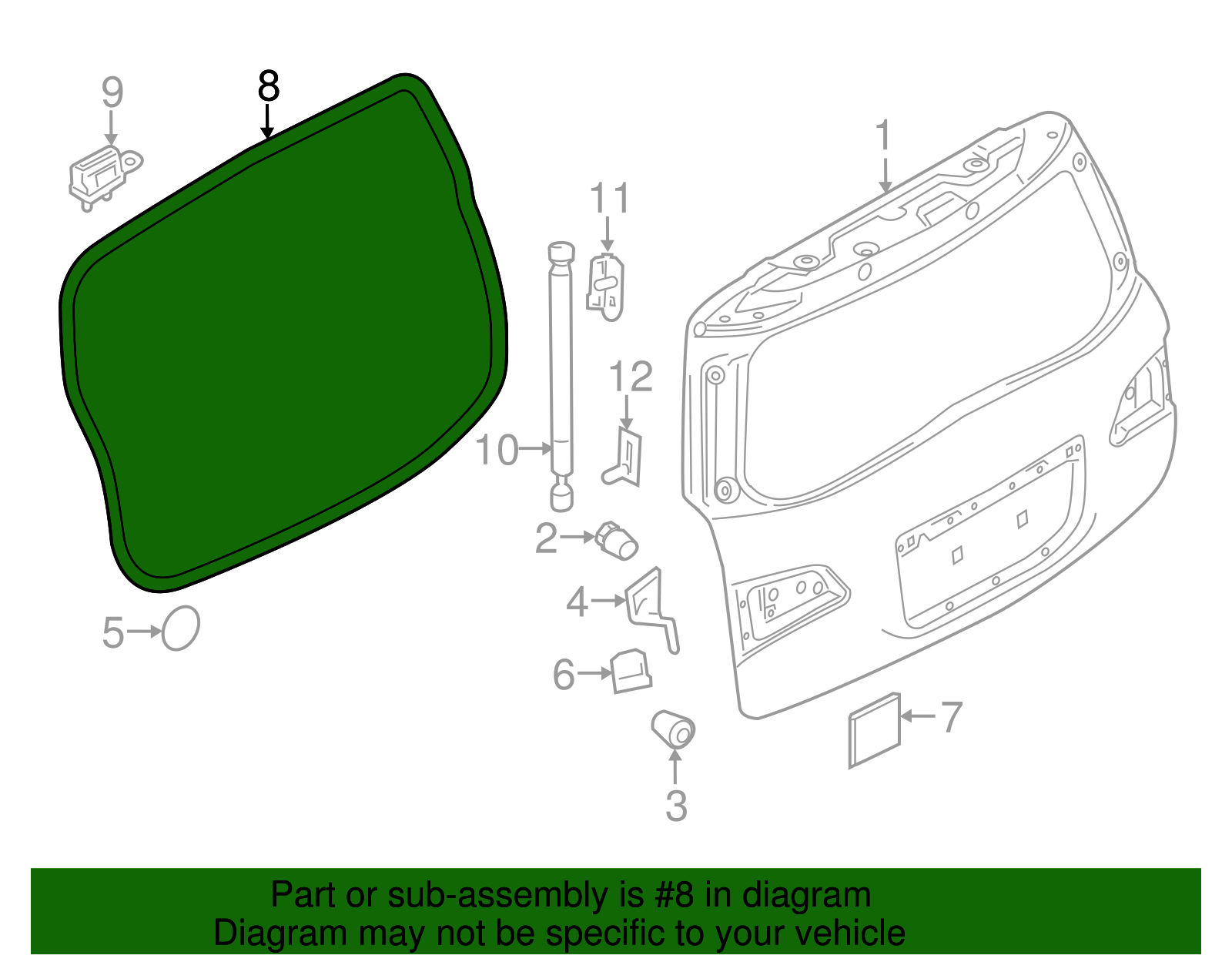 2017-2024 Nissan Armada Body Weather-Strip 90832-1LA0D | TascaParts.com