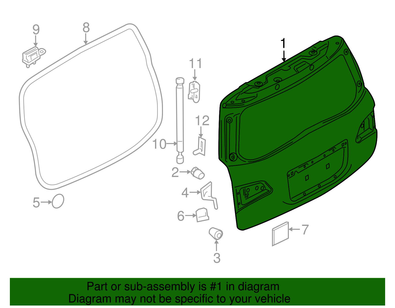 Lift Gate - Nissan (K010M-5ZWMB)