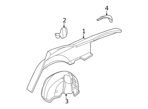 Quarter Panel & Components for 2001 Dodge Intrepid #0