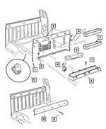 UE22RC8AA - Interior Trim: Trim Cab Back Panel for Dodge: Ram 1500, Ram 2500, Ram 3500 Image