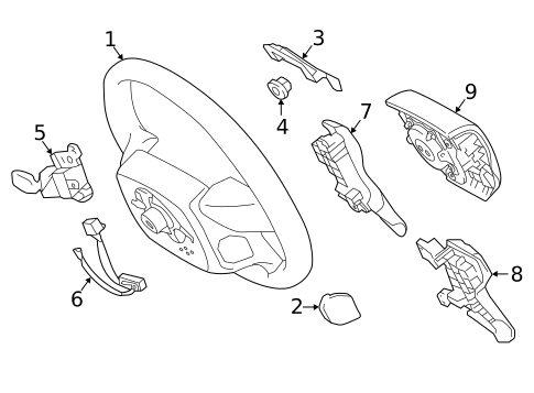 Steering Wheel & Trim for 2020 Toyota Tacoma #0