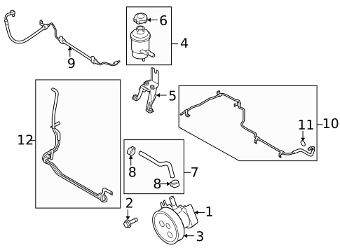 Pump & Hoses for 2009 Kia Borrego #0