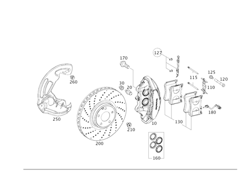 Front Wheel Brake for 2010 Mercedes-Benz S65 AMG #0