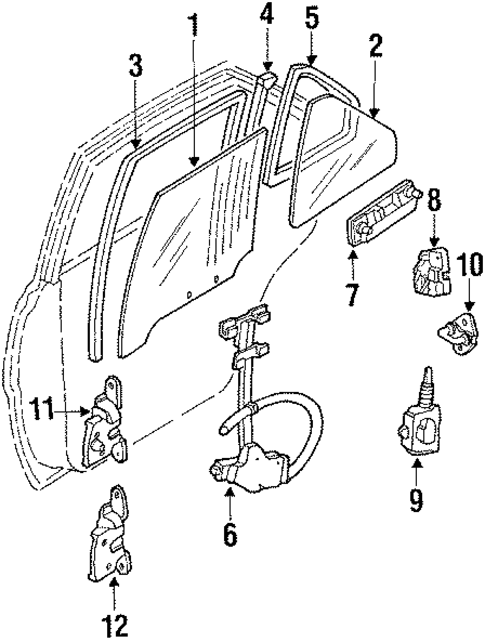 Rear Door for 1988 Mazda 929 #0