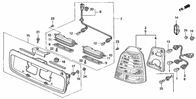 Taillight for 1995 Honda Odyssey #0