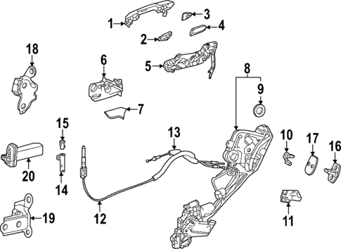 Lock & Hardware for 2025 Lexus LX700h #1