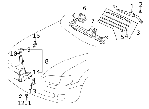 Wipers for 1999 Toyota Camry #1