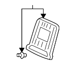 81128SEAJ12ZF - Body: Seat Back Panel for Acura Image