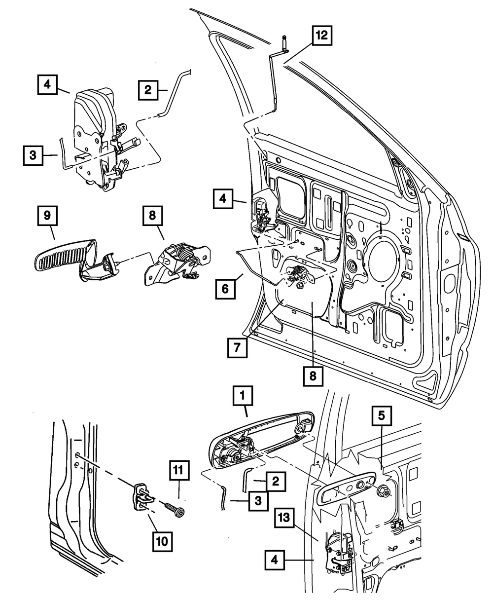 Mopar Genuine Left Front Door Latch For 2002-2006 Dodge Sprinter – 05104337AA