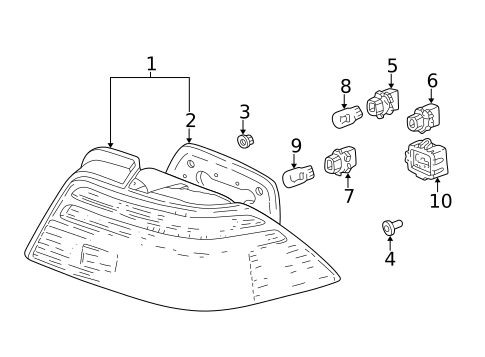 Tail Lamps for 1999 Acura RL #0