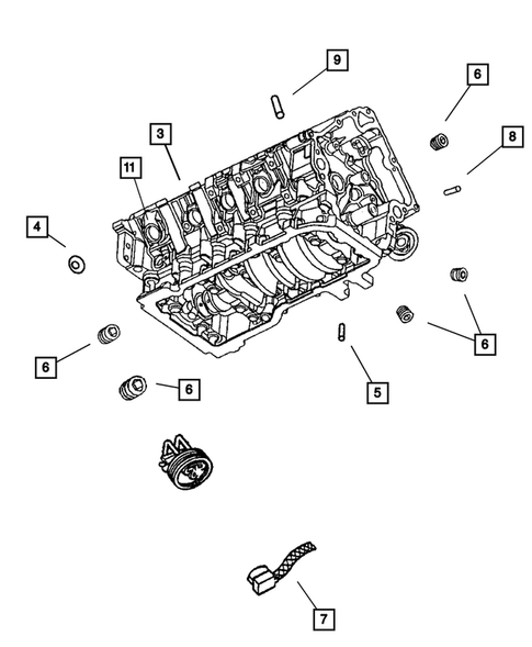Cylinder Block for 2005 Dodge Dakota #0