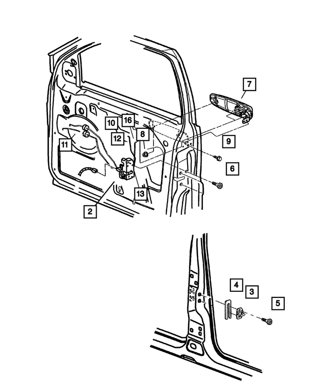 « 55363472AG – Doors and Related Parts : Porte Avant Loquet, Côté Droit pour Mopar Image »