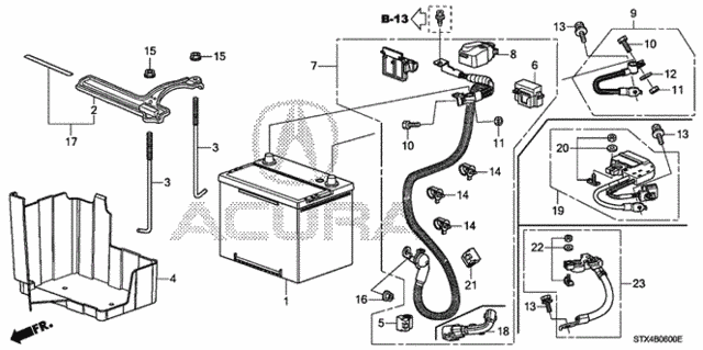 Battery for 2008 Acura MDX #0