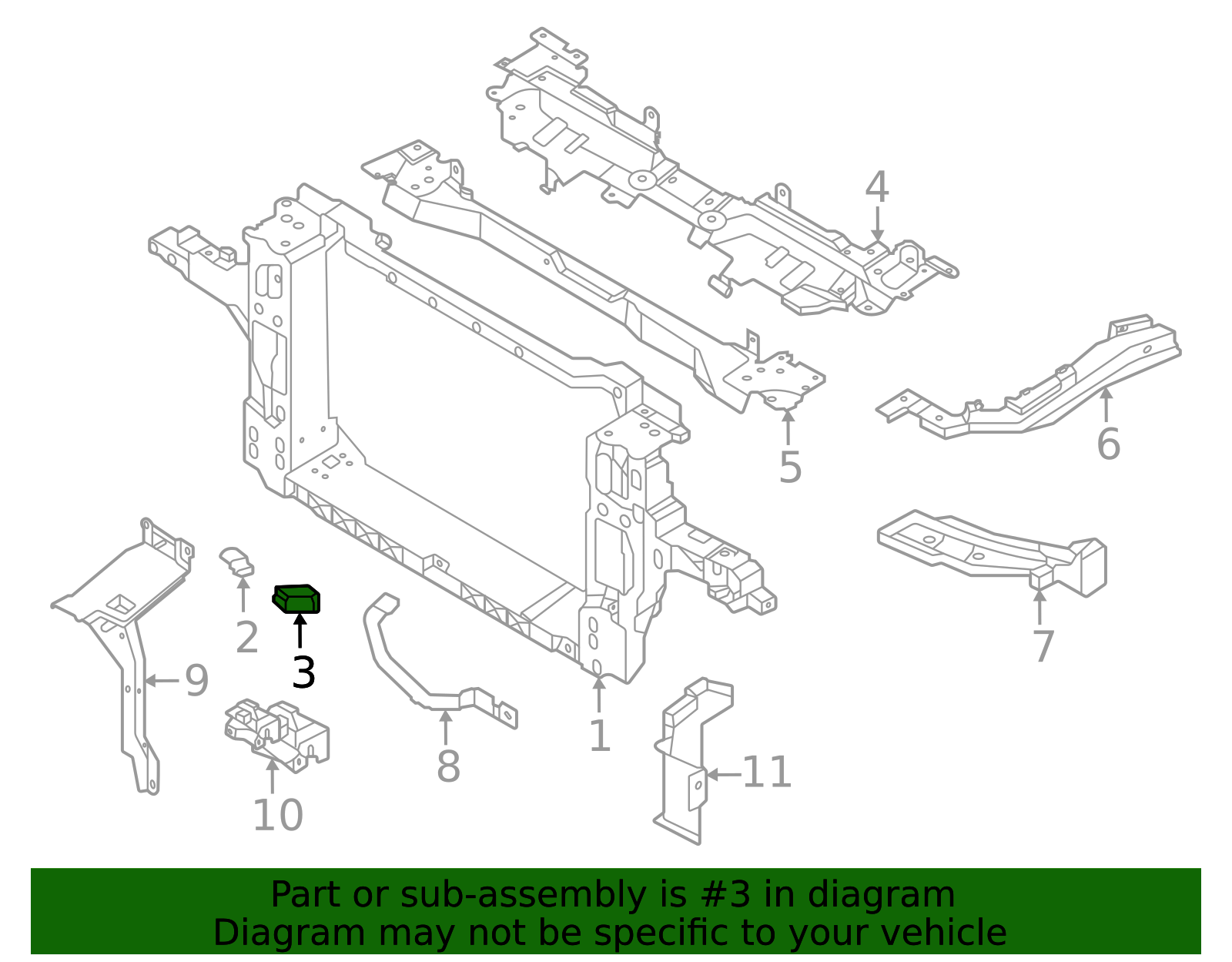 21496-6GP8A - High-Quality Radiator Support Panel Seal for AutoNation Parts