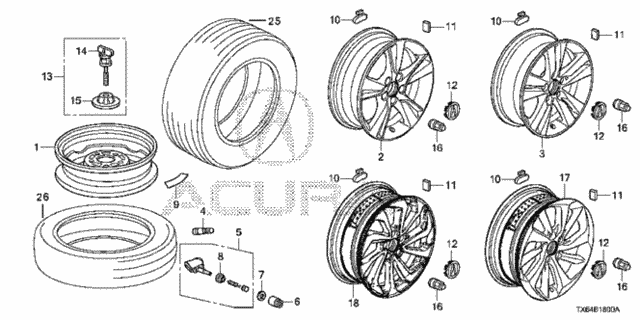 Wheel Disk (KA) for 2017 Acura ILX #0